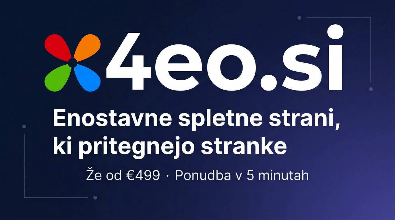 4seo.si — Profesionalna izdelava spletnih strani in SEO optimizacija